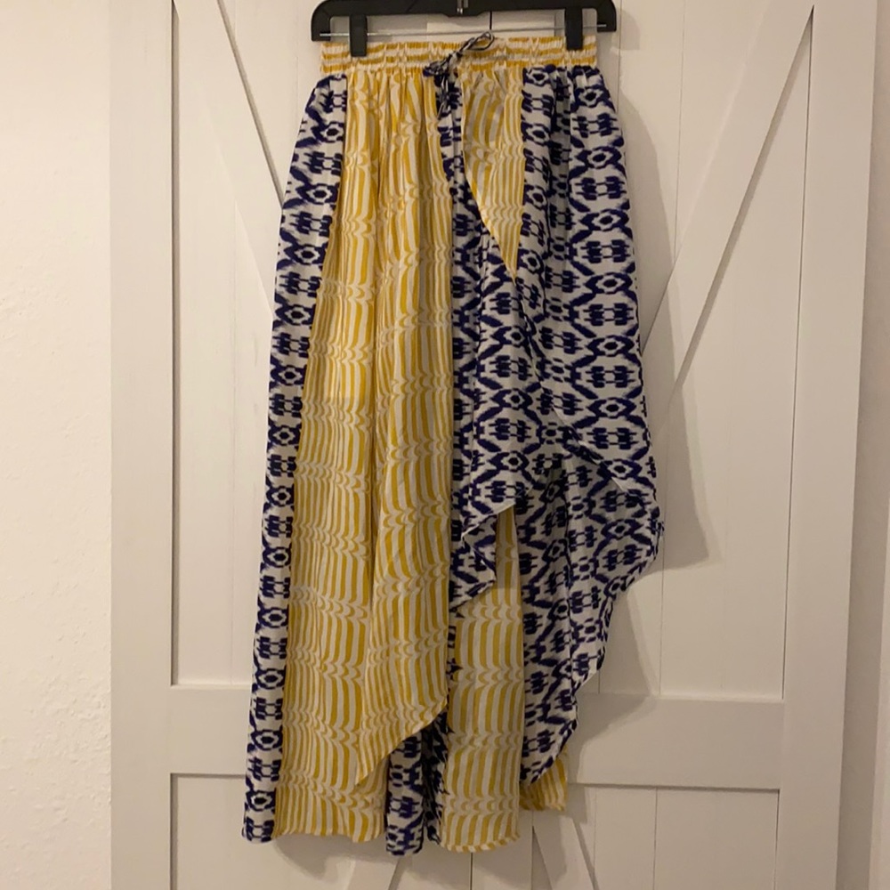 High/low skirt with fun detail!